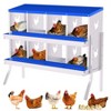 Chicken Nesting Boxes, Roll Away Nest Box for Chicken Coop, Metal Egg Laying Box with Perch & Lid Cover - 2 of 4