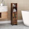 Tangkula Bathroom Storage Cabinet Small Corner Floor Cabinet with Door and Adjustable Shelves Toilet Paper Holder Stand - 3 of 4