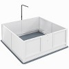 LAOTIES 49" Dog Whelping Box with Retractable Light Stand And Pig Rail,Indoor Puppy Playpen with Pee Pad Base - 3 of 4