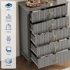 Fluted Dresser for Bedroom, Tall 5-Drawer Wood Dresser, Modern 5 Chest of Drawers, Storage Organizer Cabinet for Living Room, Hallway, Entryway - 4 of 4