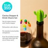 TrueZoo Cactus Wine Glass Charms and Drink Markers with Bottle Stopper - Wine Accessories - Multi Color Set of 7 - 2 of 4