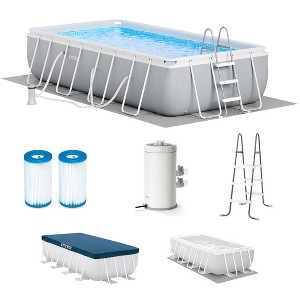 Intex 16ft X 8ft X 42in Prism Frame Rectangular Pool Set with Filter ...