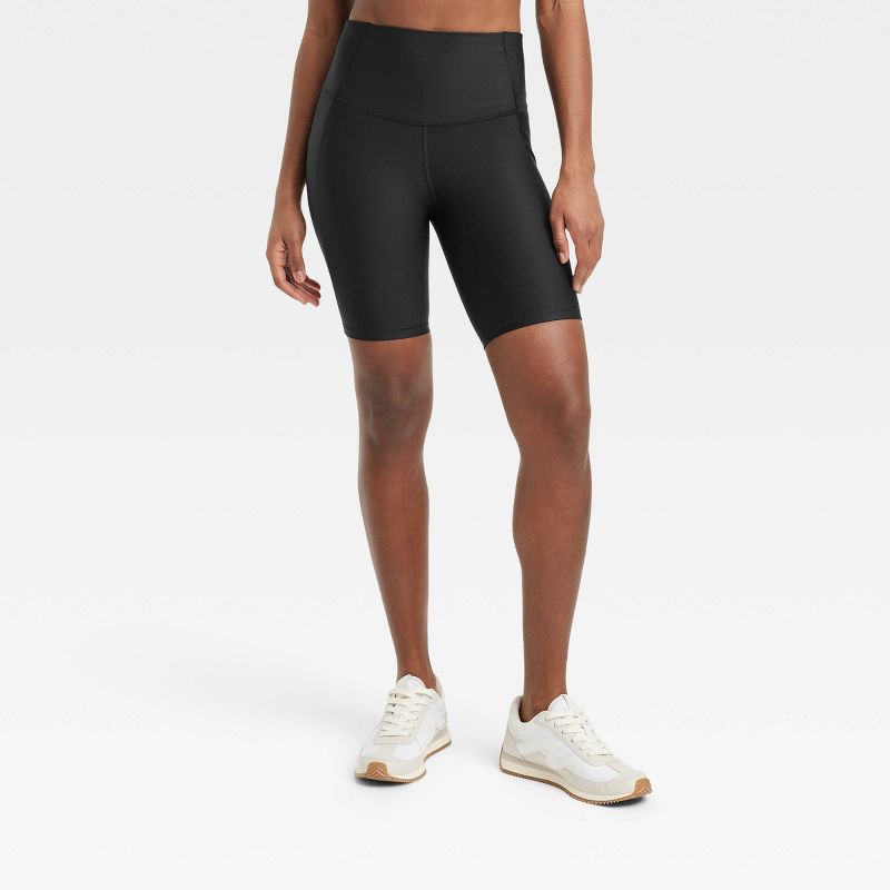 Women's Effortless Support High-Rise Pocketed Bike Shorts 8" - All In Motion™, 1 of 6