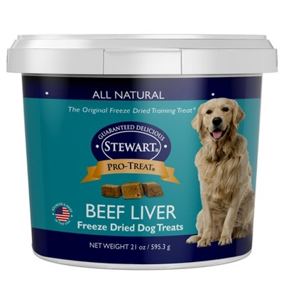 Photo 1 of Stewart Freeze-Dried Beef Liver Dog Treat - 21oz Tub