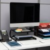 Mind Reader Monitor Stand/Riser 2 Tier Ventilated Metal Black - 2 of 4