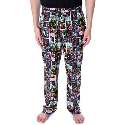 Star Wars Men's Comic Book Allover Pattern Sleep Lounge Pajama Pants Classic Comic Panels