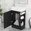 ChicFurnit Bathroom Storage Cabinets Bathroom Floor Storage Cabinet Functional Bathroom Cabinet with Drawer for Bathroom, Black, 18.6"*10.6"*33.2" - 2 of 4