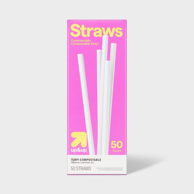 Straws - 50ct/1.69oz - up &#38; up&#8482;, 1 of 4