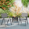 Tangkula Patio Chairs Set of 2/4 w/Breathable Fabric Seat & Tilt Backrest Comfy Armrest - 2 of 4