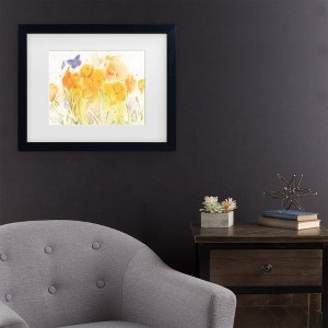 Trademark Fine Art Sheila Golden Poppy Aria Matted Framed Art - 1 of 4