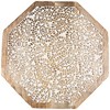 Northlight 21" Wooden Brushed White Engraved Paisley Octagonal Pedestal Side Table - 4 of 4