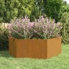 vidaXL Planter Rusty Corten Steel Decorative Inlays Planter Square - 54.3" x 47.2" x 17.7" - 2 of 4