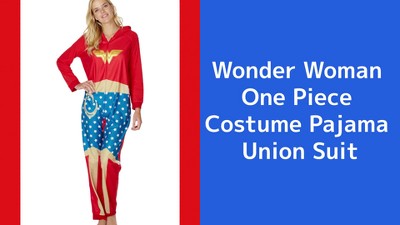 Dc Comics Adult Wonder Woman Onesie Costume Pajama Union Suit (s/m