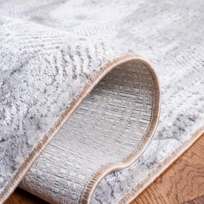 Gray and Beige Hand-knotted Wool and Viscose 8' x 10' Area Rug