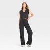 Women's High-Rise Fleece Wide Leg Sweatpants - Universal Thread™ - 3 of 3