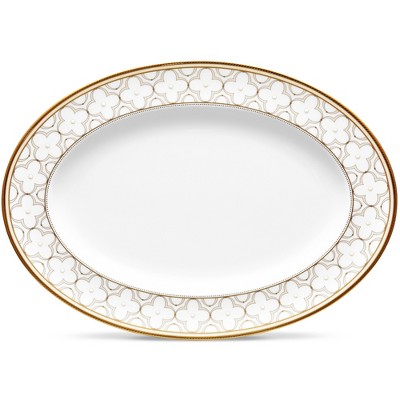 Noritake Trefolio Gold Medium Oval Serving Platter
