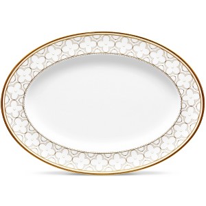 Noritake Trefolio Gold Medium Oval Serving Platter - 1 of 2