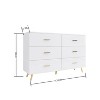 NicBex 6-Drawer Chest of Drawers with Golden Handles & Steel Legs, Large Drawers for Ample Storage, Modern Design for Bedroom/Living Room - 4 of 4