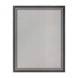 Gertmenian 6.5'x9.5' Paseo Soroa Rectangular Woven Indoor/Outdoor Area Rug Gray/Black - 1 of 4