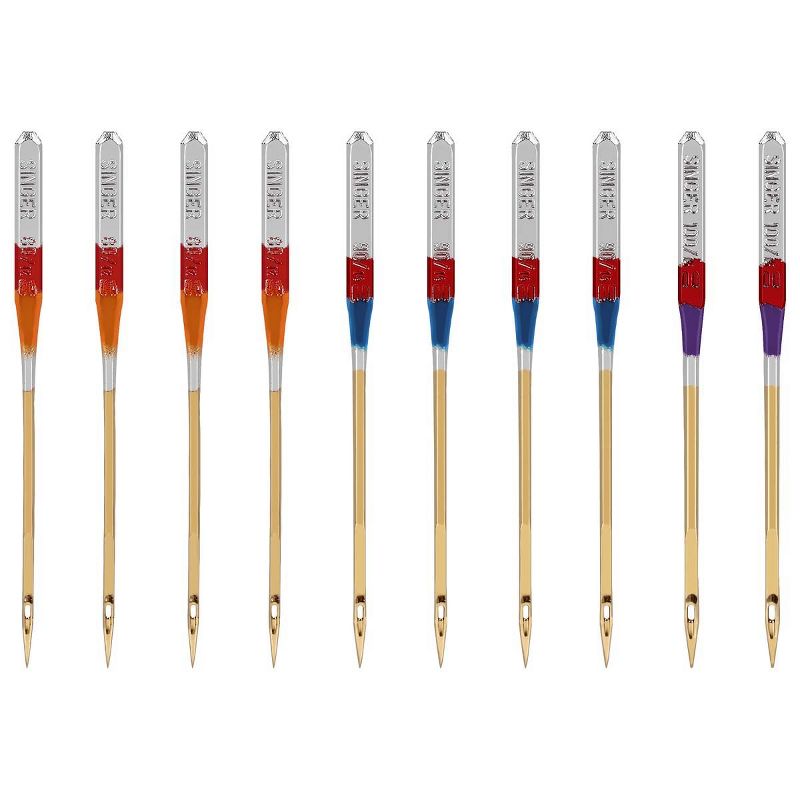 SINGER Titanium Universal Regular Point Machine Needles-Sizes 11/80 (4), 14/90 (4) & 16/100 (2), 3 of 8