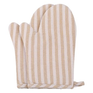 REGALWOVEN Soft Oven Mitts, Heat-Resistant Cooking Gloves, Thick Cotton Lining, Flexible Gripping for Baking, Kitchen Mitts 2Pcs - 1 of 4