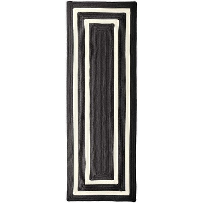 Colonial Mills La Playa - Black & White 2 Ft x8 Ft Runner (Rectangle) Rug Indoor/Outdoor 100% Polypropylene