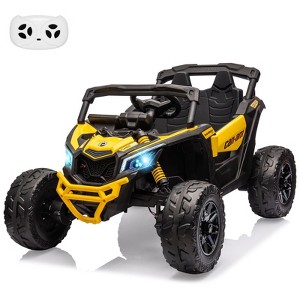 12V Ride on UTV Car, Licensed Can-Am Electric Off-Road UTV Car, Kids Truck Remote Control, Large Seat, Ride on Toy for Kids - 1 of 4