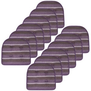 Bradford Striped U Shaped Memory Foam 17" x 16" Chair Cushion by Sweet Home Collection® - 1 of 4