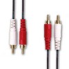 SatelliteSale 2 Male to 2 Male RCA Audio Stereo Composite Cable Universal Wire PVC Black Cord - 3 of 4
