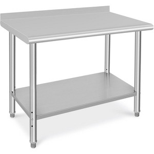 Stainless Steel Work Table, NSF Commercial Grade, Adjustable Shelf, Silver - 1 of 4