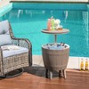 Tangkula 10 Gallon Cooler Bar Table w/ Telescopic Tabletop 3-in-1 Coffee Table Ice Bucket - 2 of 4