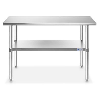 Heavy-Duty Stainless Steel Commercial Prep Table with Undershelf