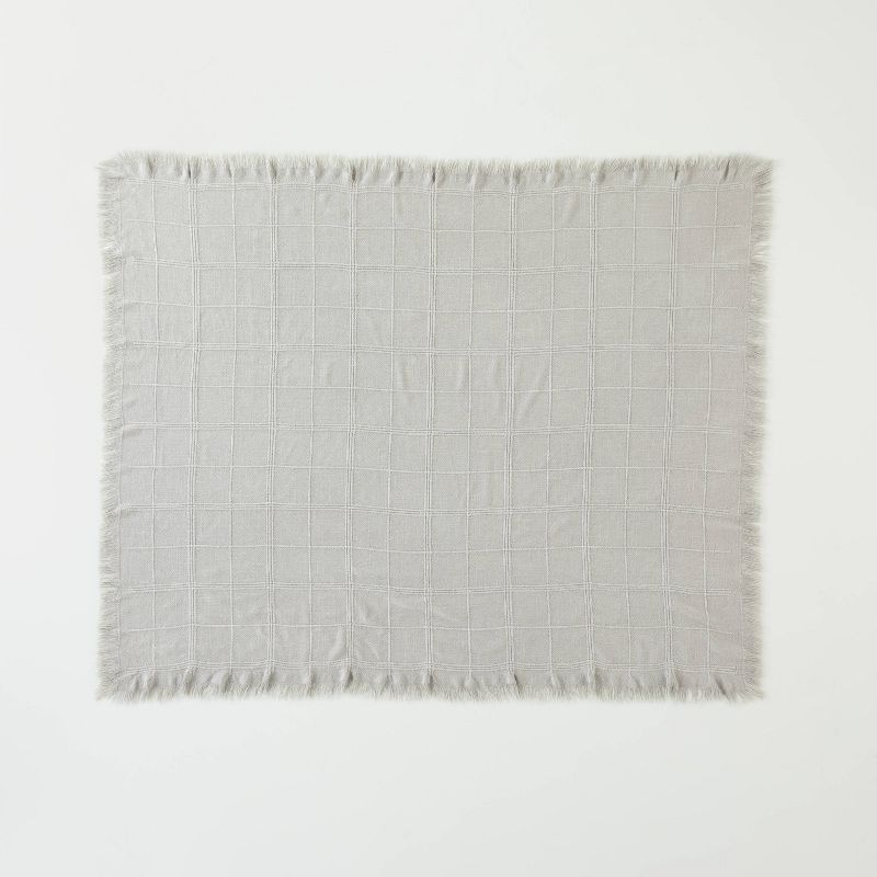 Textured Grid Lines Dobby Throw Blanket - Hearth & Hand™ with Magnolia, 3 of 5