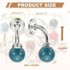 Unique Bargains Ceramic Coat Key Hanging Drawer Wardrobe Cabinet Handles 4 Pcs - 2 of 4