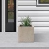 Rosemead Home & Garden, Inc. Kante  Square Concrete Indoor Planter Pots Beige 11.8" x 11.8" x 11.8" - 2 of 4