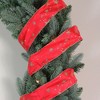 Northlight Glittering Red and Gold Stars Christmas Wired Craft Ribbon 2.5" x 16 Yards - 2 of 3