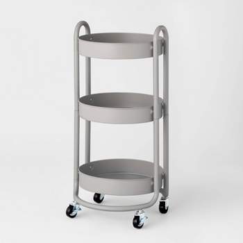 3 Tier Round Metal Utility Cart - Brightroom™
