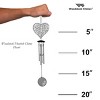 Woodstock Wind Chimes Signature Collection, Woodstock Flourish Chime, 18'' Heart Silver Wind Chime FLHE - image 4 of 4