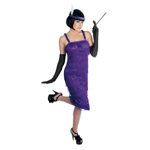 Fun Shack Roaring 20's Girl Adult Costume | Purple | Size 12-14 - 1 of 4