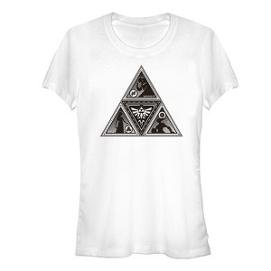 Juniors Womens Nintendo Legend of Zelda Triforce Silhouette T-Shirt - 1 of 3