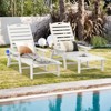 Costway 2PCS Patio Lounge Chair Chaise Adjustable Weatherproof HDPE Cup Holder - 4 of 4