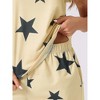 cheibear Women's Cotton Star Print Sleeveless Top and Shorts Casual Pajama 2 Piece Sets - 4 of 4