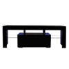 Syemin TV Stands and Consoles TV Stand with LightsFlat Screen TV Gaming in Lounge Room Living Room Bedroom, Black, 51.18"*13.78"*17.72" - 4 of 4