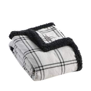 50"x60" Kettle Falls Plaid High Pile Fleece Reversible Throw Blanket - Eddie Bauer