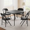 WhizMax Folding Card Table, 37.7 Inch Portable Square Folding Table with PU Soft Cushion - 3 of 4