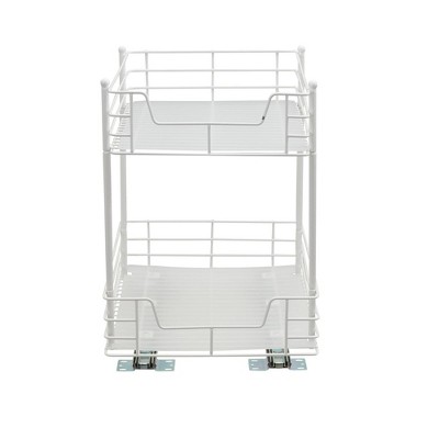 Household Essentials 12" 2-Tier Pantry Organizer White: Steel Kitchen Cabinet Storage, Spot Clean, 1-Year Warranty — фото 5