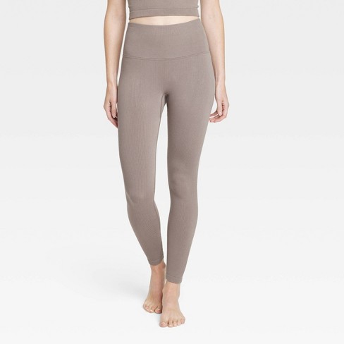 Women's Seamless High-rise Rib Leggings - All In Motion™ Taupe Xs : Target