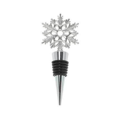 Unique Bargains Snowflake Bottle Stopper Christmas Design Zinc Alloy Aluminum Alloy TPR 4.41"x1.93"x0.79" 1 Pc