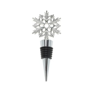 Unique Bargains Snowflake Bottle Stopper Christmas Design Zinc Alloy Aluminum Alloy TPR 4.41"x1.93"x0.79" 1 Pc - 1 of 3