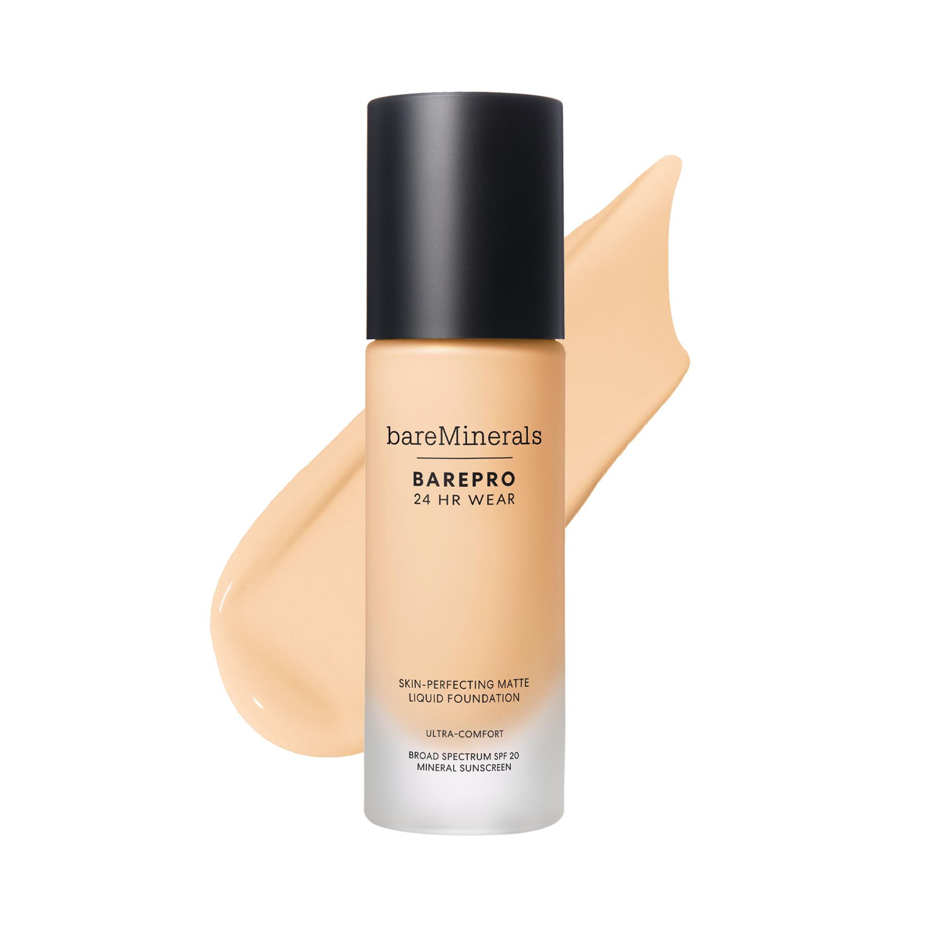bareMinerals BAREPRO 24HR Wear Skin-Perfecting Matte Liquid Foundation Mineral SPF 20 - Fair 15 Warm, 1.0oz